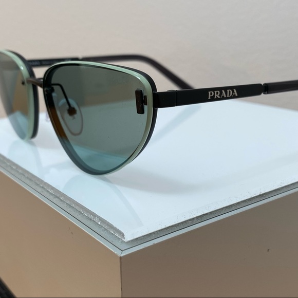 NWT Prada Duple Sunglasses in Jade/Aqua Green - Picture 8 of 12